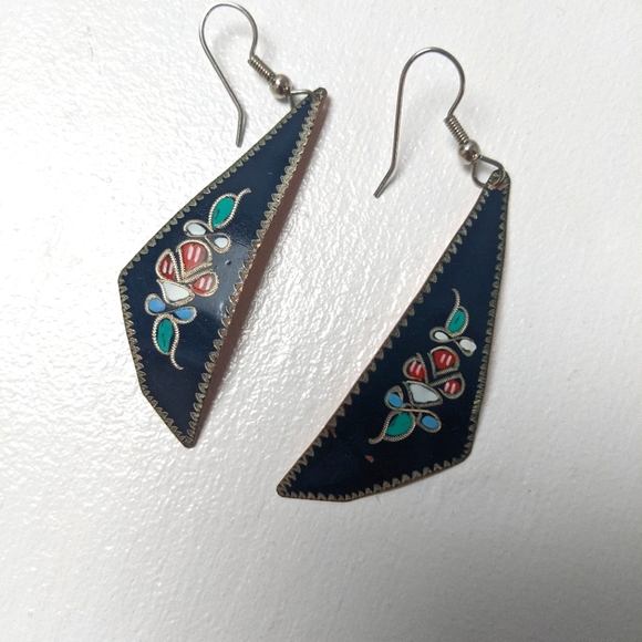 Metal Flower Earrings - Picture 1 of 1